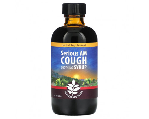 От гриппа и простуды WishGarden Herbs, Успокаивающий сироп от кашля Serious AM, 120 мл (4 жидк. Унции) От гриппа и простуды WishGarden Herbs, Успокаивающий сироп от кашля Serious AM, 120 мл (4 жидк. Унции)