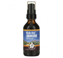 БАДы для укрепления иммунитета WishGarden Herbs, Kick-Ass Immune, активатор, 59 мл (2 жидк. Унции)