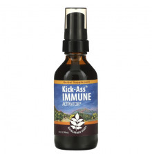 БАДы для укрепления иммунитета WishGarden Herbs, Kick-Ass Immune, активатор, 59 мл (2 жидк. Унции)
