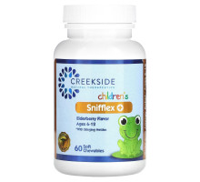 Creekside Natural Therapeutics, Children's Snifflex Plus With Stinging Nettle, Ages 6-12, Elderberry, 60 Soft Chewables