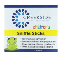 Детское здоровье Creekside Natural Therapeutics, Нюхательные палочки для детей, 4 ингалятора