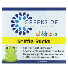 Детское здоровье Creekside Natural Therapeutics, Нюхательные палочки для детей, 4 ингалятора
