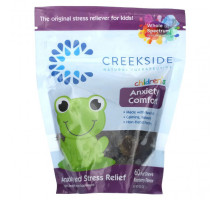 Для нервной системы Creekside Natural Therapeutics, Children's Anxiety Comfort, малина, жевательные таблетки с 60 фруктами
