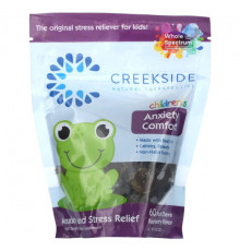Для нервной системы Creekside Natural Therapeutics, Children's Anxiety Comfort, малина, жевательные таблетки с 60 фруктами
