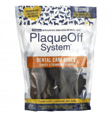 ProDen, PlaqueOff System, уход за зубами, для собак, с индейкой и клюквой, 13 костей, 482 г (17 унций)