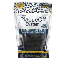 ProDen, PlaqueOff System, Mini Dental Care Bones, For Small & Toy Breed Dogs, Vegetable Fusion & Blueberry, 20 Bones, 12 oz (340 g)