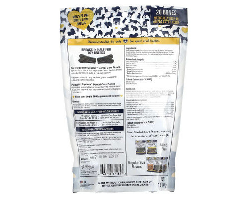 ProDen, PlaqueOff System, Mini Dental Care Bones, For Small & Toy Breed Dogs, Vegetable Fusion & Blueberry, 20 Bones, 12 oz (340 g) ProDen, PlaqueOff System, Mini Dental Care Bones, For Small & Toy Breed Dogs, Vegetable Fusion & Blueberry, 20 Bones, 12 oz (340 g)