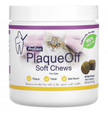 ProDen, PlaqueOff, жевательные таблетки, для кошек, 45 жевательных таблеток, 112,5 г (3,9 унции)