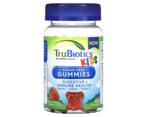 Детское здоровье TruBiotics, Дети, ежедневная добавка с пробиотиками, вкусная натуральная клубника, 40 жевательных таблеток Детское здоровье TruBiotics, Дети, ежедневная добавка с пробиотиками, вкусная натуральная клубника, 40 жевательных таблеток
