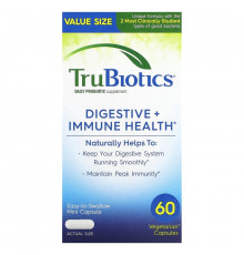 TruBiotics, Digestive + Immune Health, 60 Vegetarian Capsules