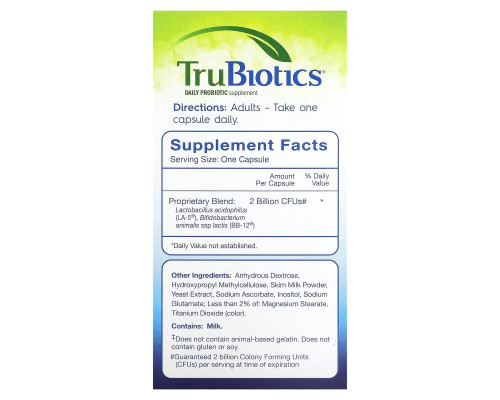 TruBiotics, Digestive + Immune Health, 60 Vegetarian Capsules TruBiotics, Digestive + Immune Health, 60 Vegetarian Capsules