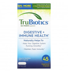 TruBiotics, Digestive + Immune Health, 45 Vegetarian Capsules