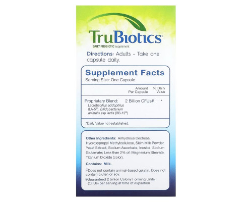 TruBiotics, Digestive + Immune Health, 30 Vegetarian Capsules TruBiotics, Digestive + Immune Health, 30 Vegetarian Capsules