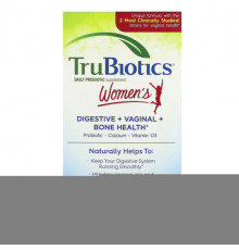 Женское здоровье TruBiotics, Здоровье пищеварительной системы, влагалища и костей для женщин, 30 вегетарианских капсул