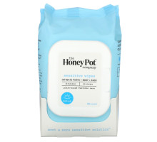 The Honey Pot Company, Sensitive Wipes, Fragrance Free, 30 Count