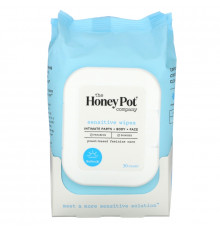 The Honey Pot Company, Sensitive Wipes, Fragrance Free, 30 Count