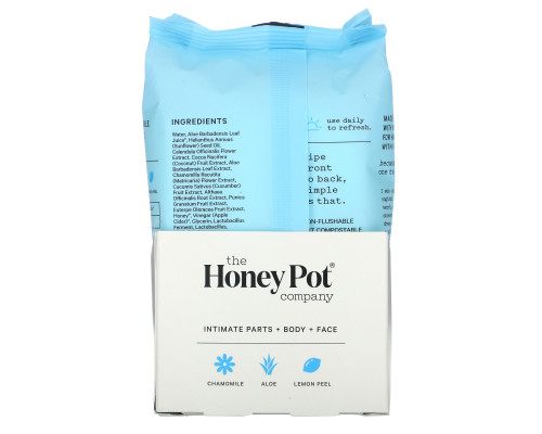 The Honey Pot Company, Sensitive Wipes, Fragrance Free, 30 Count The Honey Pot Company, Sensitive Wipes, Fragrance Free, 30 Count