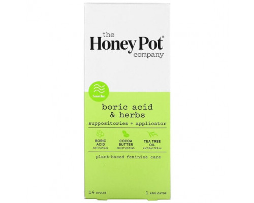 Регуляция гормонального фона Boric Acid & Herbs, Suppositories + Applicator, 290 mg , 14 Ovules, 1 Applicator Регуляция гормонального фона Boric Acid & Herbs, Suppositories + Applicator, 290 mg , 14 Ovules, 1 Applicator