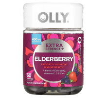 OLLY, Elderberry, Extra Strength, Bunch O' Berries, 225 mg, 60 Gummies