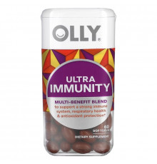 OLLY, Ultra Immunity, многофункциональная смесь, 60 мягких таблеток