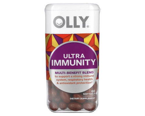 OLLY, Ultra Immunity, многофункциональная смесь, 60 мягких таблеток