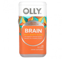Улучшение памяти и работы мозга OLLY, Ultra Strength Brain, 60 мягких таблеток