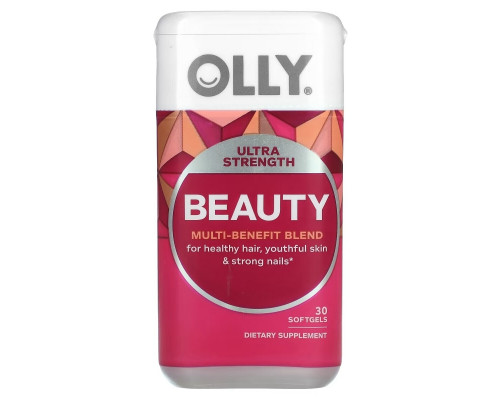 OLLY, Beauty, Multi-Benefit Blend, Ultra Strength, 30 Softgels OLLY, Beauty, Multi-Benefit Blend, Ultra Strength, 30 Softgels