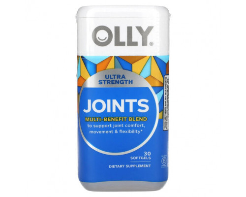 Для мышц и суставов OLLY, Ultra Strength, для суставов, 30 мягких таблеток Для мышц и суставов OLLY, Ultra Strength, для суставов, 30 мягких таблеток