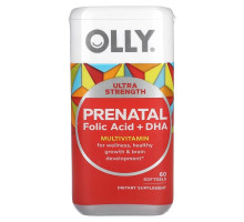 OLLY, Prenatal, Folic Acid + DHA , 60 Softgels