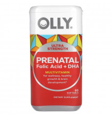 OLLY, Prenatal, Folic Acid + DHA , 60 Softgels