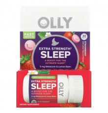 Для здорового сна OLLY, Extra Strength Sleep, клубника, 30 таблеток