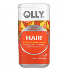 OLLY, Для волос, многофункциональная смесь, 30 мягких таблеток