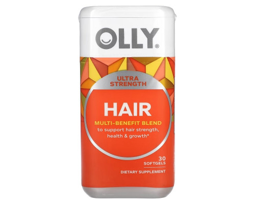 OLLY, Для волос, многофункциональная смесь, 30 мягких таблеток OLLY, Для волос, многофункциональная смесь, 30 мягких таблеток