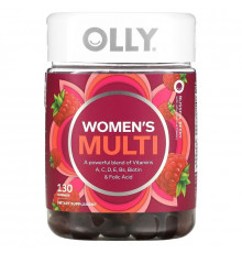 OLLY, Мультивитамины для женщин, блаженные ягоды, 130 жевательных таблеток