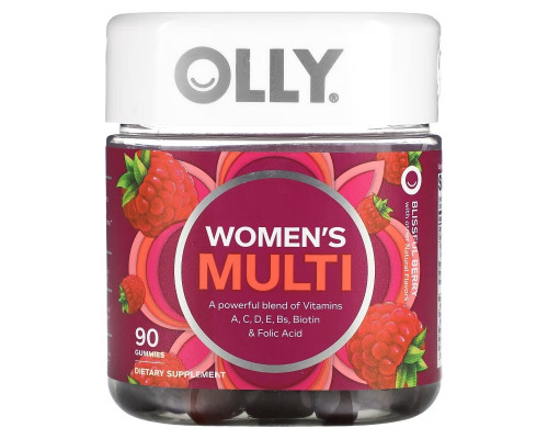 OLLY, Women's Multi, Blissful Berry , 90 Gummies OLLY, Women's Multi, Blissful Berry , 90 Gummies