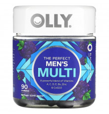 OLLY, The Perfect Men's Multi, Blackberry Blitz, 90 Gummies