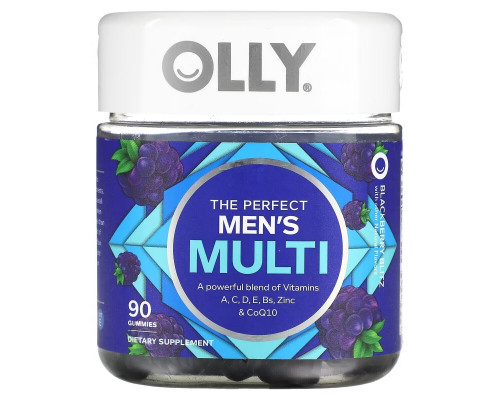 OLLY, The Perfect Men's Multi, Blackberry Blitz, 90 Gummies OLLY, The Perfect Men's Multi, Blackberry Blitz, 90 Gummies