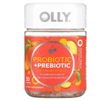 OLLY, Пробиотик и пребиотик, персиковый, 30 жевательных таблеток
