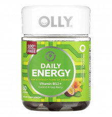 OLLY, Daily Energy, Caffeine Free, Tropical Passion, 60 Gummies