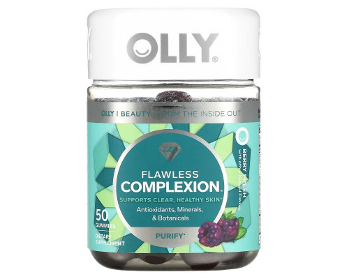 OLLY, Flawless Complexion, Berry Fresh, 50 Gummies OLLY, Flawless Complexion, Berry Fresh, 50 Gummies
