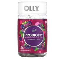 OLLY, Probiotic, Bramble Berry, 1 Billion Live Cultures, 80 Gummies