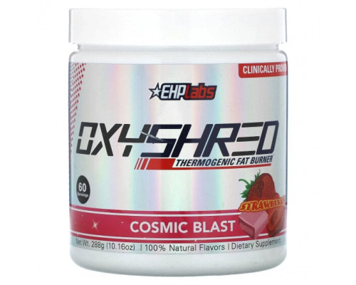 Для похудения и контроля веса EHPlabs, Oxyshred Thermogenic Fat Burner, Cosmic Blast, клубника, 288 г (10,16 унции) Для похудения и контроля веса EHPlabs, Oxyshred Thermogenic Fat Burner, Cosmic Blast, клубника, 288 г (10,16 унции)