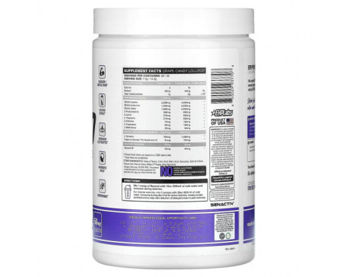Аминокислоты EHPlabs, Beyond BCAA + EAA, леденцы с виноградными конфетами, 429 г (15,1 унции) Аминокислоты EHPlabs, Beyond BCAA + EAA, леденцы с виноградными конфетами, 429 г (15,1 унции)