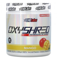 Для похудения и контроля веса EHPlabs, OxyShred, термогенное средство для сжигания жира, манго, 294 г (10,37 унции)