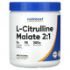 Аминокислоты Nutricost, L-цитруллин малат 2: 1, без добавок, 300 г (10,6 унции)