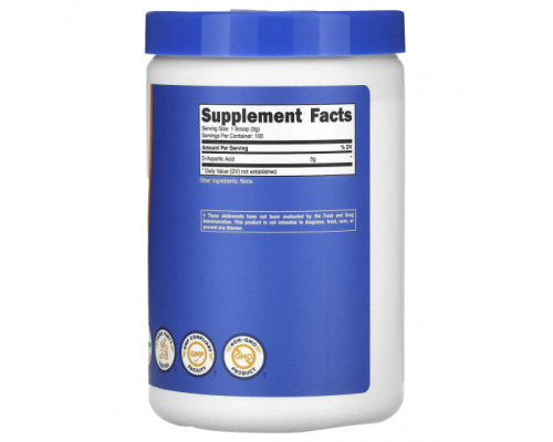 Аминокислоты Nutricost, D-аспарагиновая кислота, без вкусовых добавок, 300 г (10,6 унции) Аминокислоты Nutricost, D-аспарагиновая кислота, без вкусовых добавок, 300 г (10,6 унции)