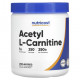 Аминокислоты Nutricost, Ацетил L-карнитин, без добавок, 250 г (8,8 унции)