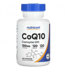 Антиоксиданты Nutricost, CoQ10, коэнзим Q10, 100 мг, 120 капсул