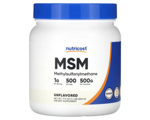 Глюкозамин, Хондроитин, МСМ Nutricost, МСМ, без добавок, 500 г (17,9 унции) Глюкозамин, Хондроитин, МСМ Nutricost, МСМ, без добавок, 500 г (17,9 унции)