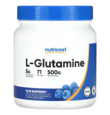 Аминокислоты Nutricost, L-глютамин, голубая малина, 500 г (17,6 унции)